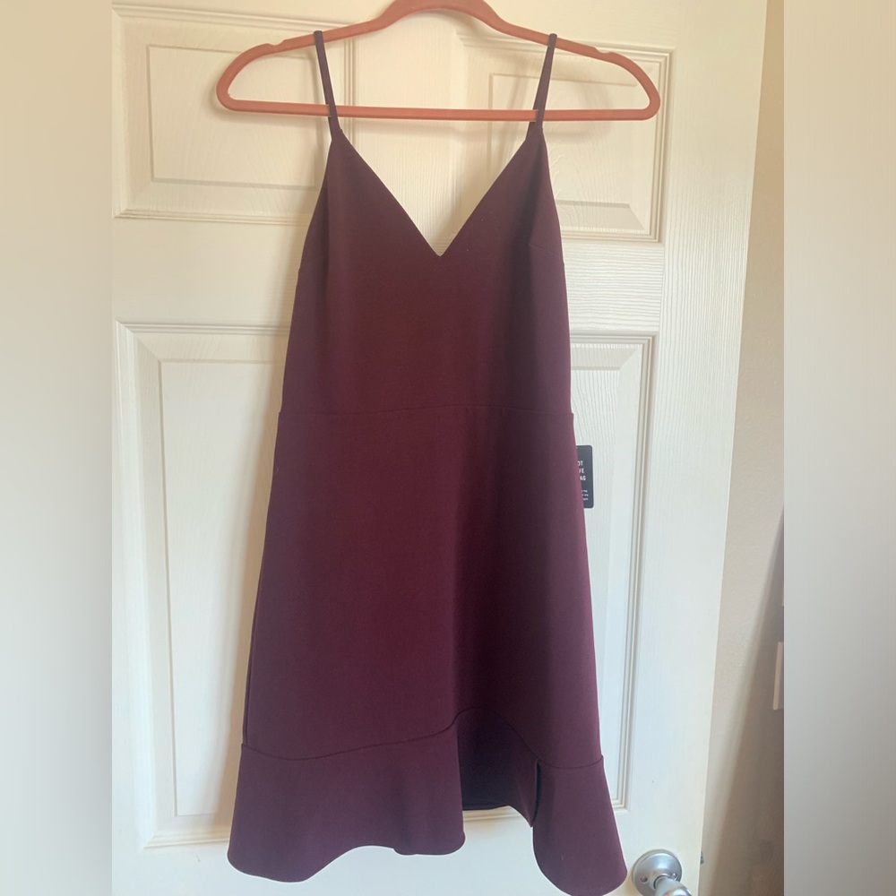 Burgundy mini dress